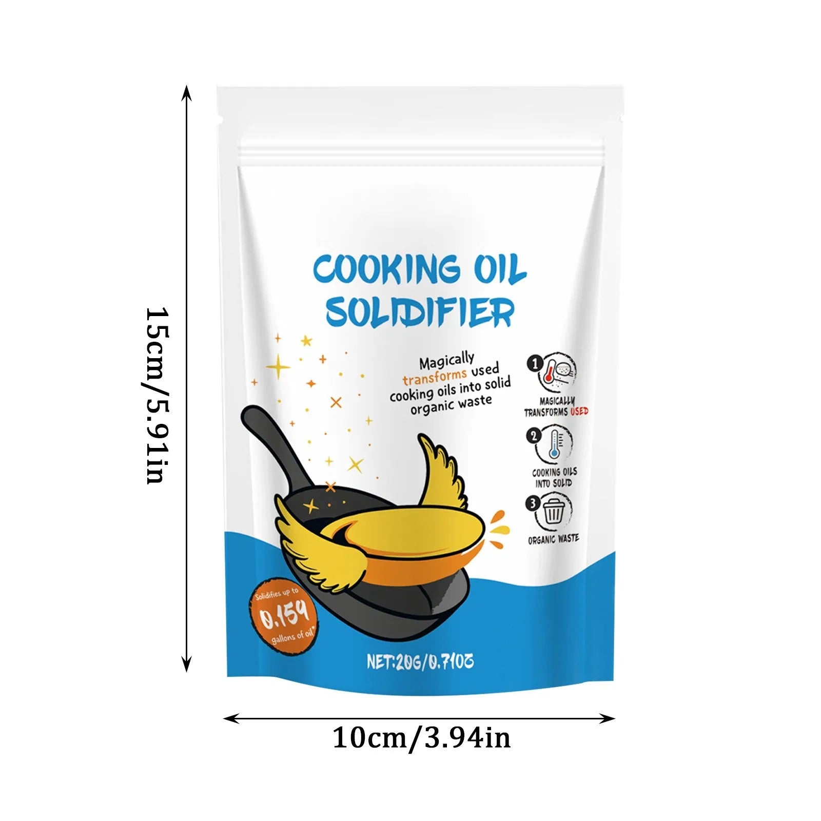 Super Fry Cooking Oil Solidifier, 20G